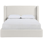 Kendall Linen Textured Fabric Upholstered King Bed in Cream