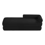 Kennedy Teddy Fabric Upholstered Bench in Black