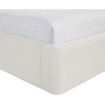 Kendall Linen Textured Fabric Upholstered King Bed in Cream