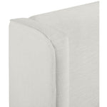 Kendall Linen Textured Fabric Upholstered King Bed in Cream
