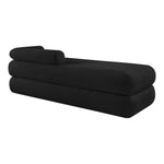 Kennedy Teddy Fabric Upholstered Bench in Black