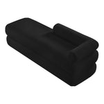 Kennedy Teddy Fabric Upholstered Bench in Black