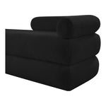 Kennedy Teddy Fabric Upholstered Bench in Black