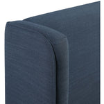 Kendall Linen Textured Fabric Upholstered King Bed in Navy