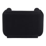 Kimora Linen Textured Fabric Upholstered Chair in Black