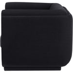 Kimora Linen Textured Fabric Upholstered Chair in Black
