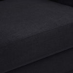 Kimora Linen Textured Fabric Upholstered Chair in Black