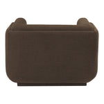 Kimora Linen Textured Fabric Upholstered Chair in Brown