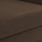 Kimora Linen Textured Fabric Upholstered Chair in Brown