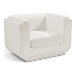 Kimora Linen Textured Fabric Upholstered Chair in Cream