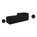 Kennedy Teddy Fabric Upholstered Bench in Black