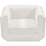 Kimora Linen Textured Fabric Upholstered Chair in Cream
