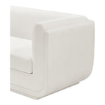 Kimora Linen Textured Fabric Upholstered Chair in Cream