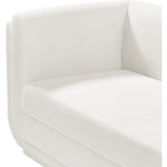 Kimora Linen Textured Fabric Upholstered Chair in Cream