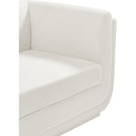 Kimora Linen Textured Fabric Upholstered Chair in Cream