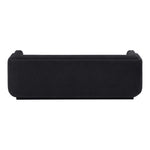 Kimora 86.5" Linen Textured Fabric Upholstered Sofa in Black