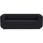 Kimora 86.5" Linen Textured Fabric Upholstered Sofa in Black