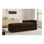 Kennedy Teddy Fabric Upholstered Bench in Brown