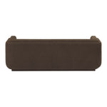 Kimora 86.5" Linen Textured Fabric Upholstered Sofa in Brown