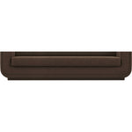 Kimora 86.5" Linen Textured Fabric Upholstered Sofa in Brown