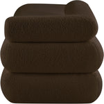 Kennedy Teddy Fabric Upholstered Bench in Brown