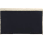 Amara Velvet Upholstered King Bed in Cream