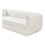 Kimora 86.5" Linen Textured Fabric Upholstered Sofa in Cream