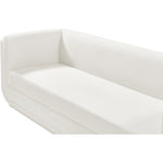 Kimora 86.5" Linen Textured Fabric Upholstered Sofa in Cream