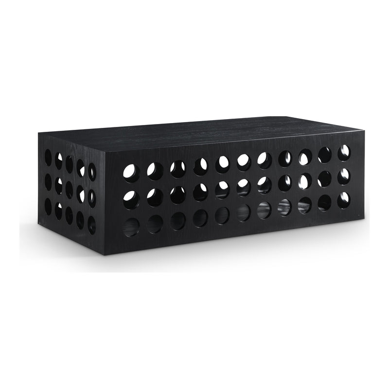 Kinsley Oak Veneer Coffee Table in Black
