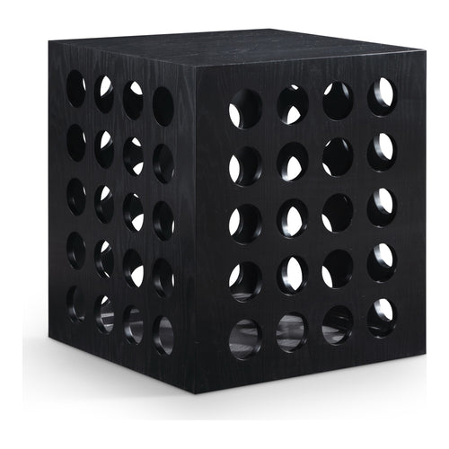 Kinsley Oak Veneer End / Side Table in Black