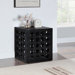 Kinsley Oak Veneer End / Side Table in Black