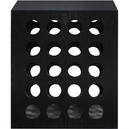 Kinsley Oak Veneer End / Side Table in Black