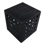 Kinsley Oak Veneer End / Side Table in Black