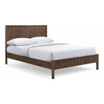 Kivo Solid Wood King Bed in Walnut