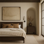 Kivo Solid Wood King Bed in Walnut