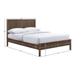 Kivo Solid Wood King Bed in Walnut