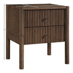 Kivo Solid Wood Nightstand in Walnut