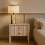 Kivo Solid Wood Nightstand in Natural