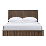 Kivo Solid Wood Queen Bed in Walnut