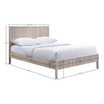 Kivo Solid Wood Queen Bed in Walnut