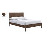 Kivo Solid Wood Queen Bed in Walnut