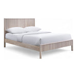 Kivo Solid Wood Queen Bed in Natural