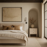 Kivo Solid Wood Queen Bed in Natural