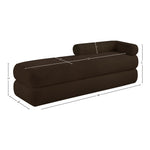Kennedy Teddy Fabric Upholstered Bench in Brown
