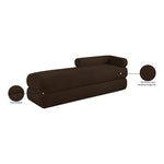 Kennedy Teddy Fabric Upholstered Bench in Brown