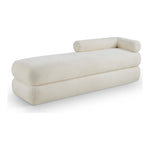 Kennedy Teddy Fabric Upholstered Bench in Cream