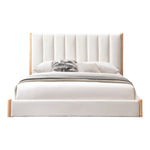 Kona Fabric Upholstered Queen Bed in Cream