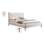Kona Fabric Upholstered Queen Bed in Cream