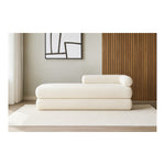 Kennedy Teddy Fabric Upholstered Bench in Cream