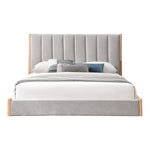 Kona Fabric Upholstered Queen Bed in Grey